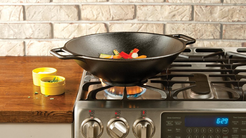 Lodge Cast Iron Wok, $50